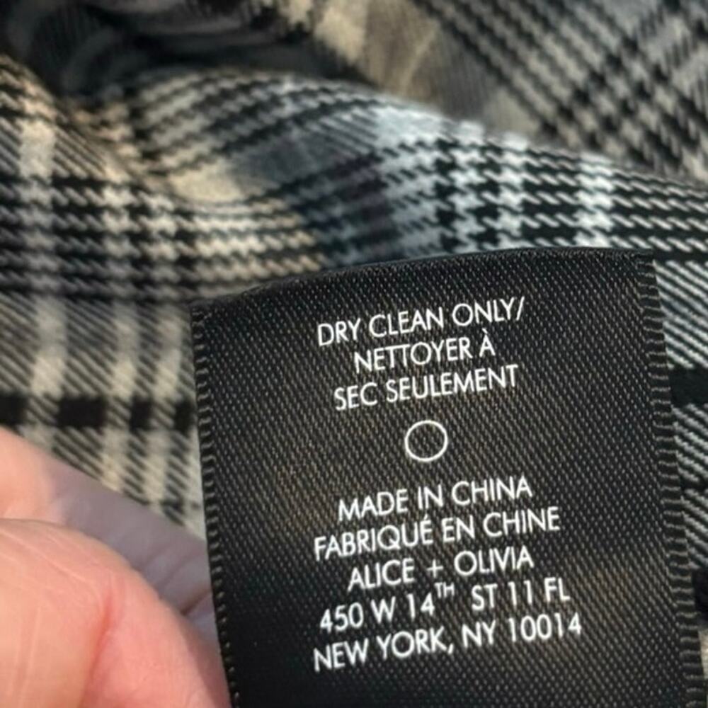 Alice + Olivia Classics Size M Lucette Plaid Shirt Dress Academia - Picture 7 of 7